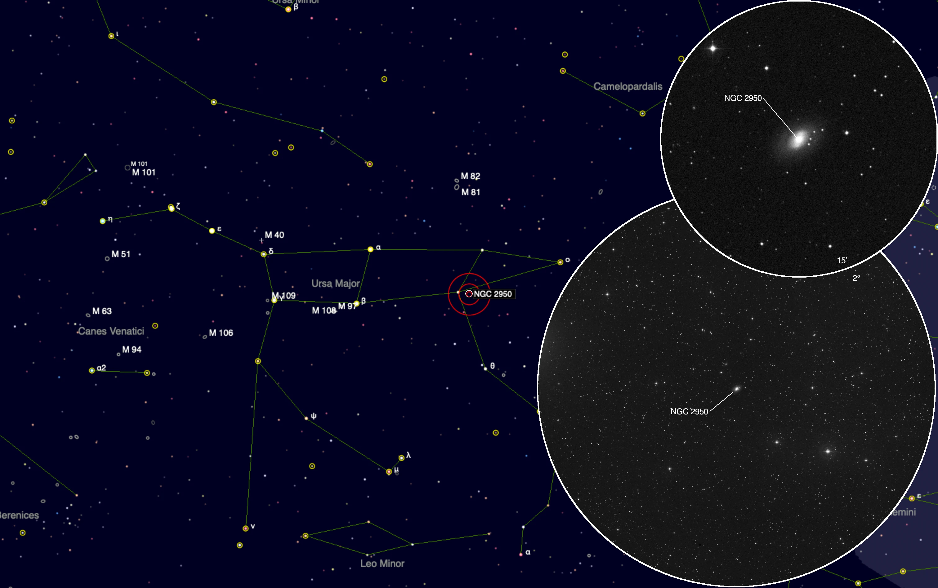Finder Chart Galaxy NGC 2950