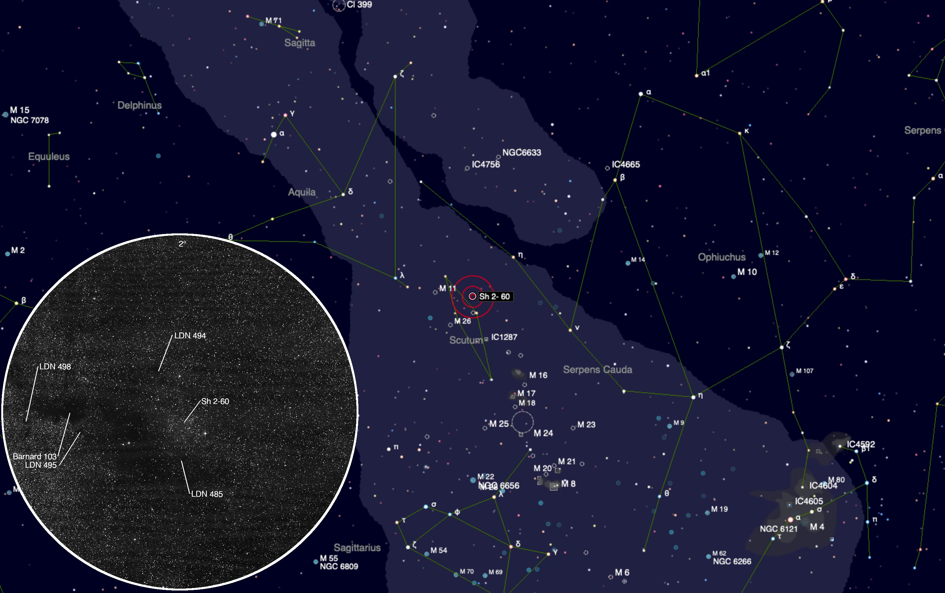 Finder Chart Galactic Nebula Sh 2-60
